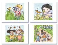 Kids In Nature at Kress Farm Note Cards