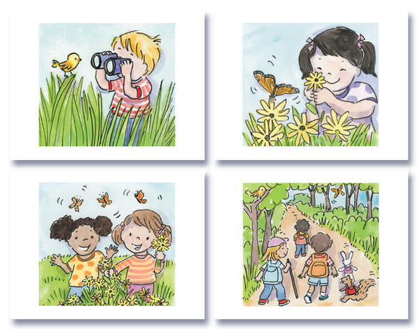 Kids In Nature at Kress Farm Note Cards